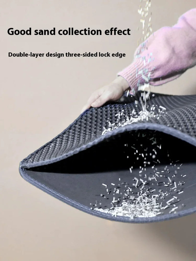 Large Cat Litter Mat Waterproof Double Layer Non Slip Litter Box Tray Pad Washable Durable Pet Toilet Training Mat