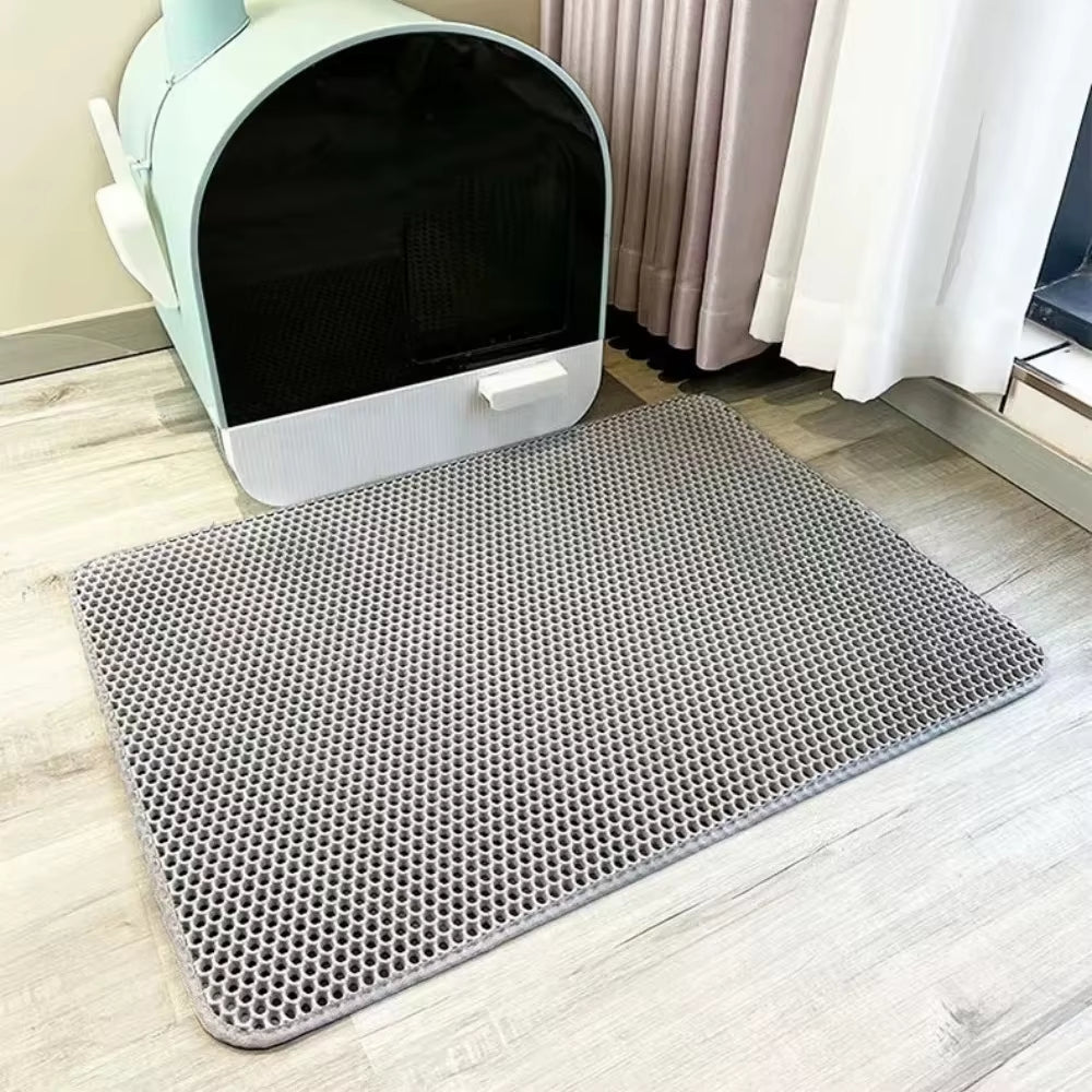 Large Cat Litter Mat Waterproof Double Layer Non Slip Litter Box Tray Pad Washable Durable Pet Toilet Training Mat